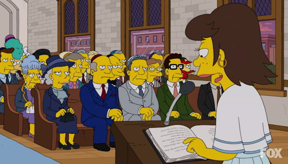 Shauna Chalmers reading at her bat mitzvah